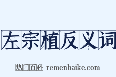 左宗植反义词是什么意思的图片